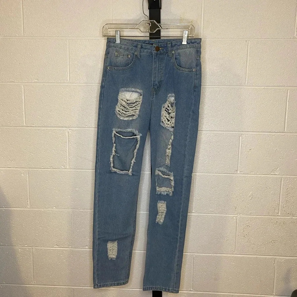 Boohoo Blue  Demin Jeans sz 6 - Picture 2 of 6